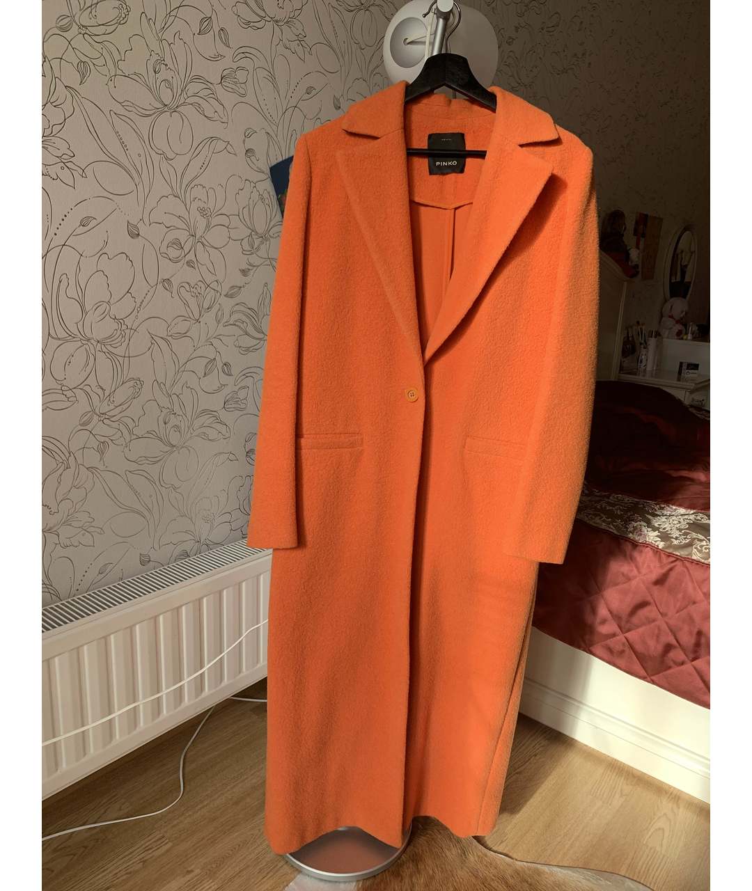 PINKO Оранжевое шерстяное пальто, фото 5