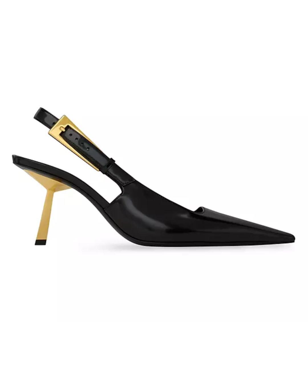 SAINT LAURENT Черные кожаные туфли, фото 8