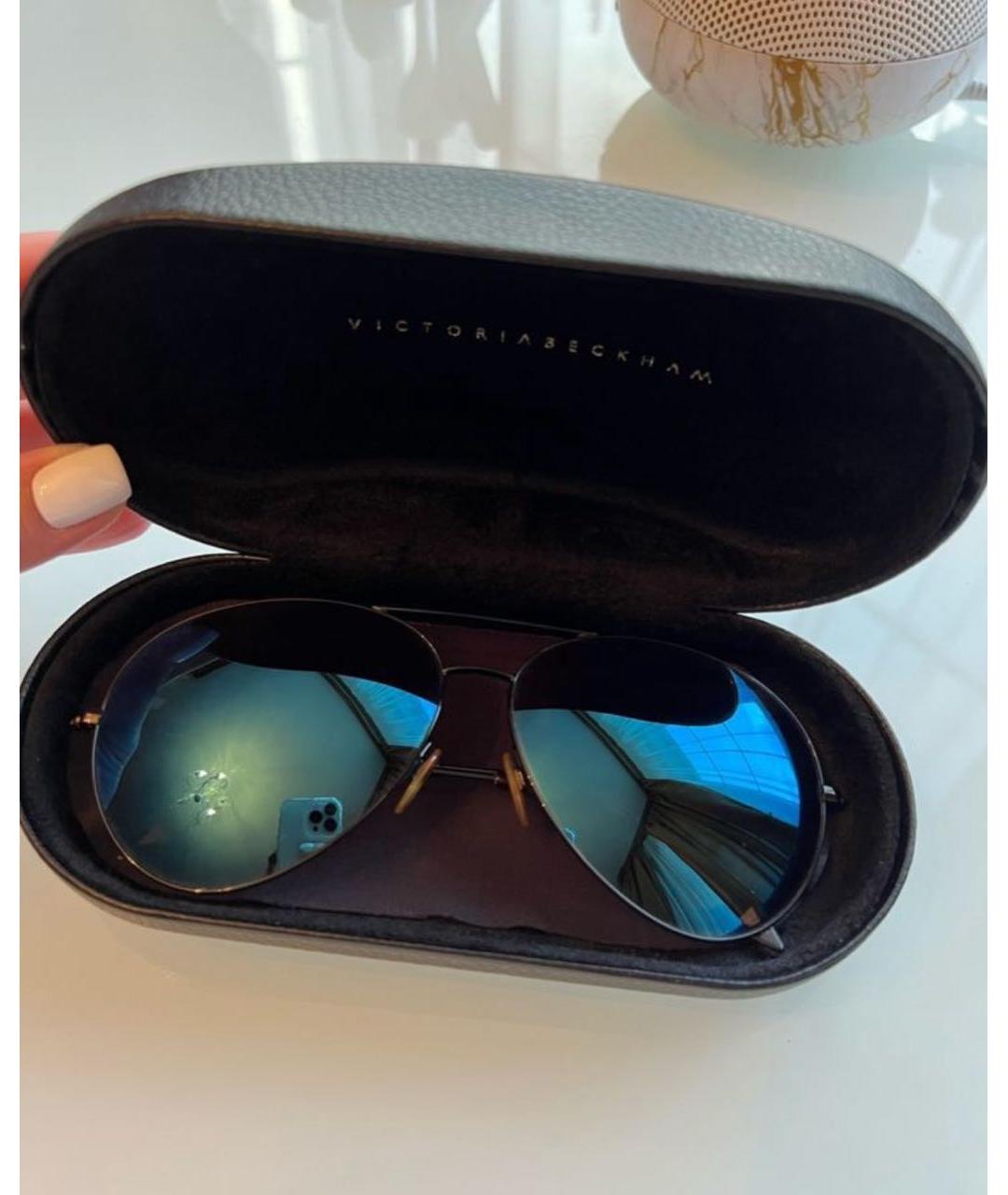 VICTORIA BECKHAM Синие солнцезащитные очки, фото 3