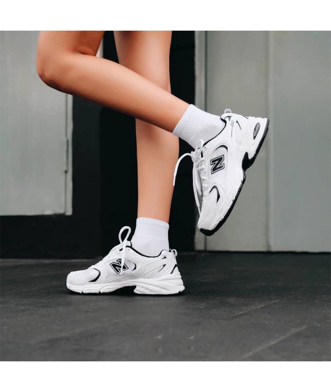 NEW BALANCE Белые текстильные кроссовки, фото 2