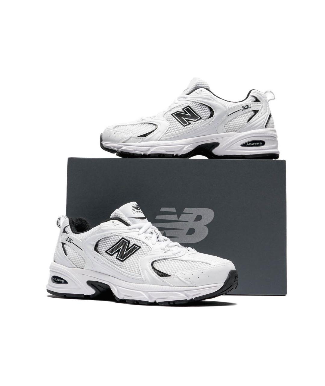 NEW BALANCE Белые текстильные кроссовки, фото 3