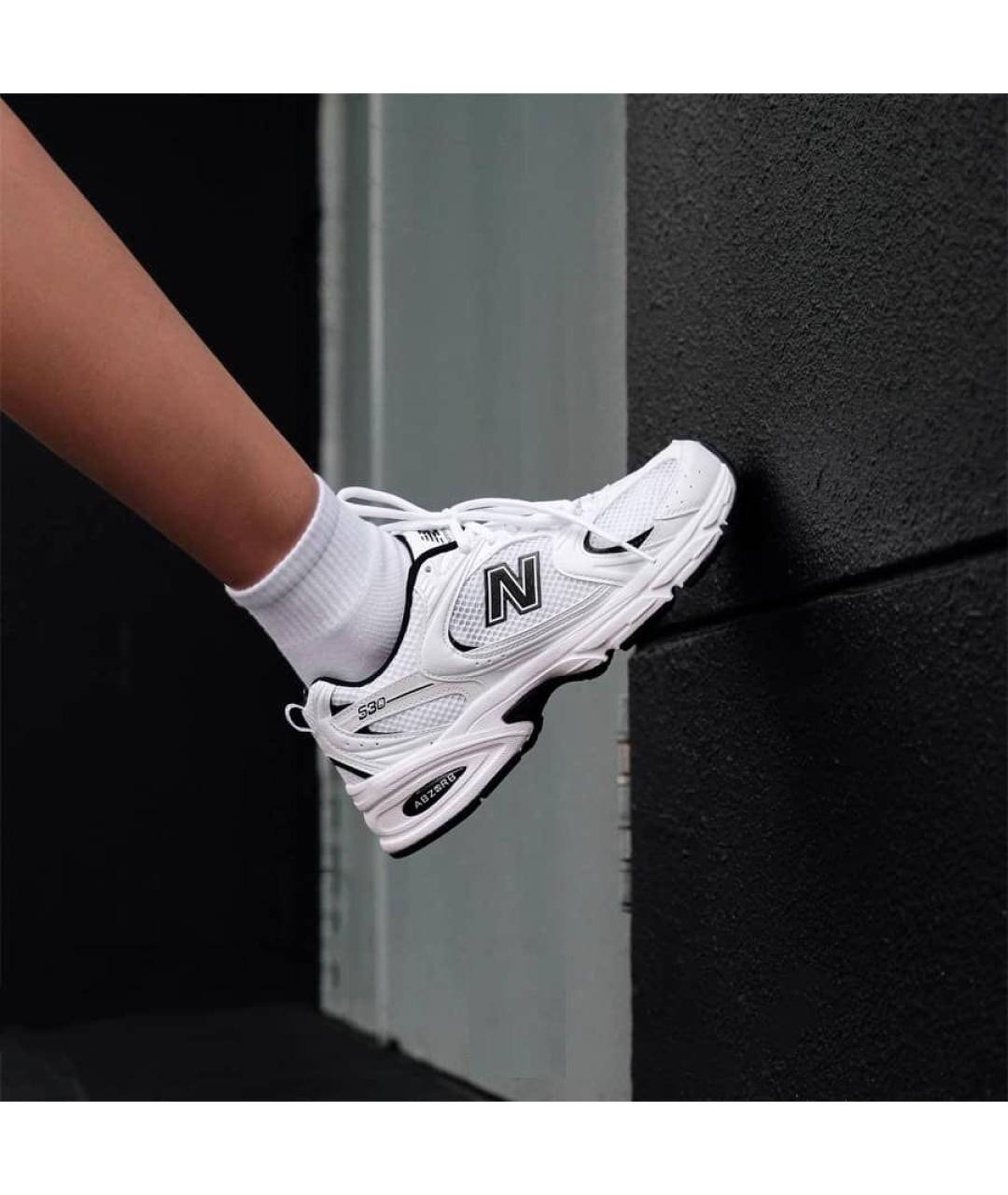 NEW BALANCE Белые текстильные кроссовки, фото 6