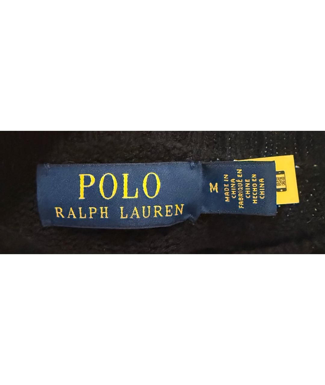 RALPH LAUREN Черный шерстяной джемпер / свитер, фото 2