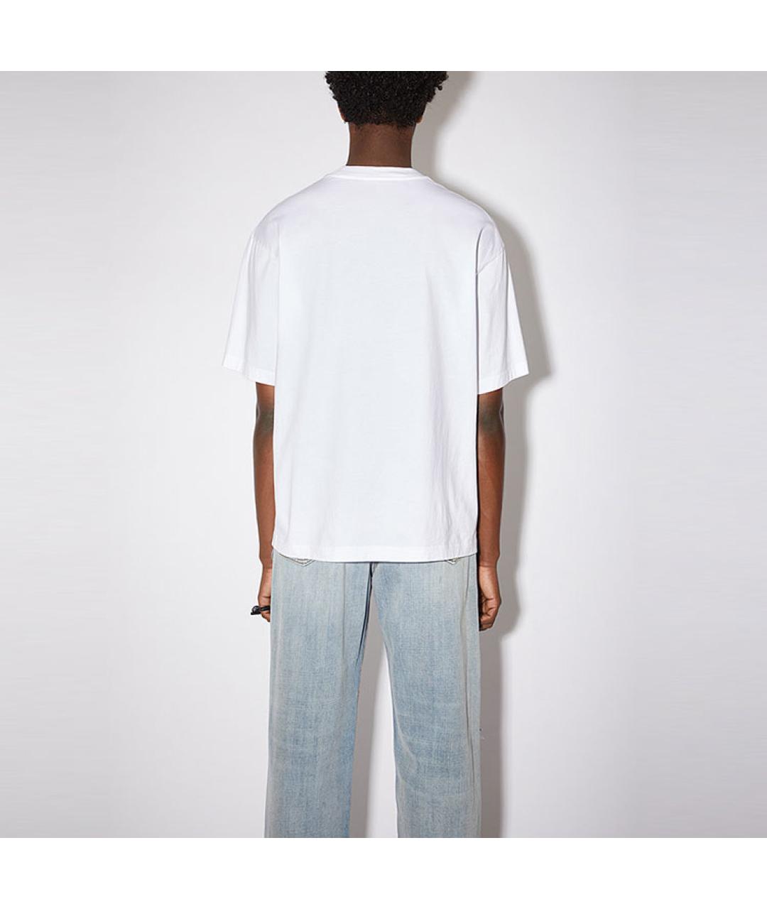 ACNE STUDIOS Белая хлопковая футболка, фото 4