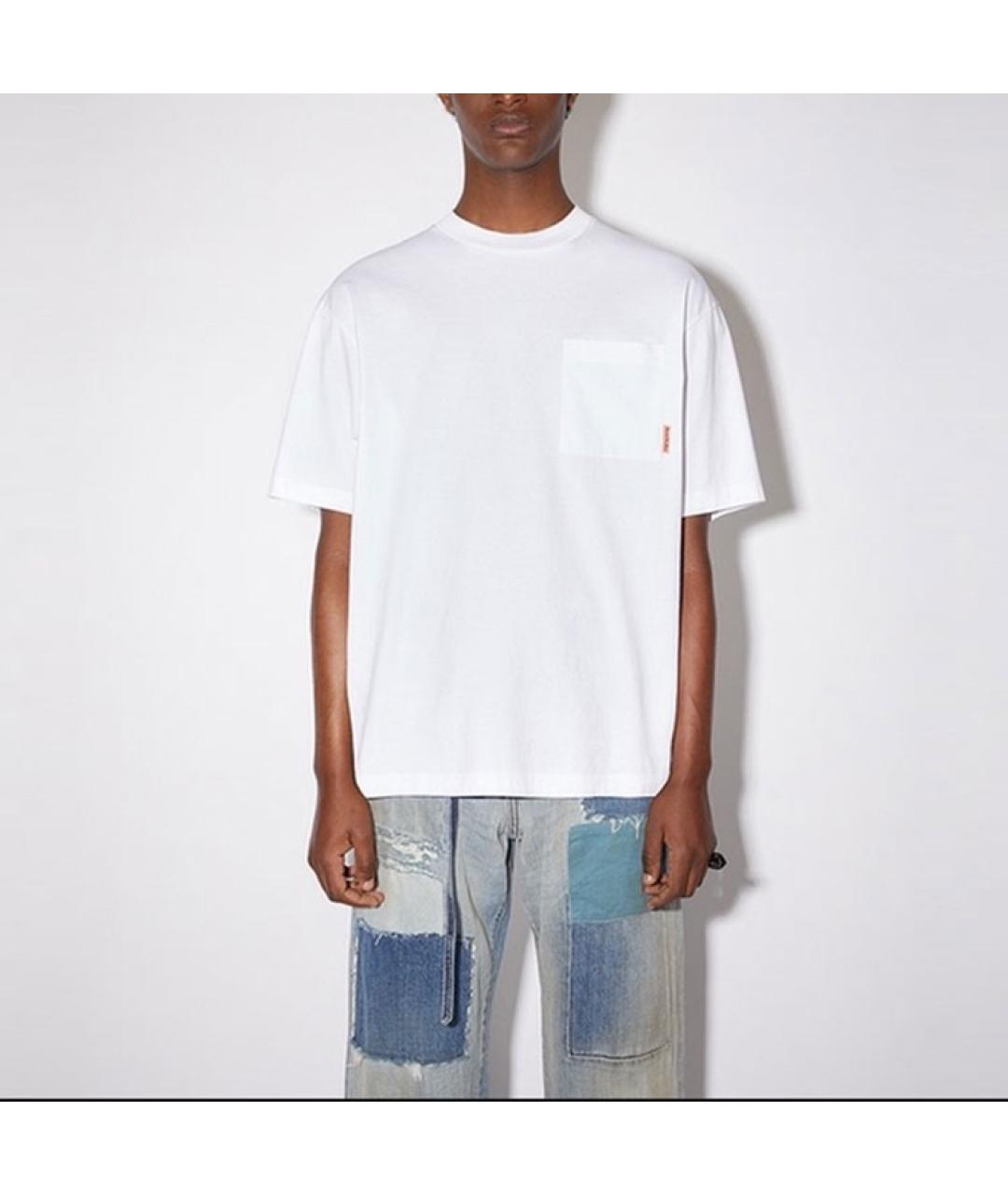 ACNE STUDIOS Белая хлопковая футболка, фото 3