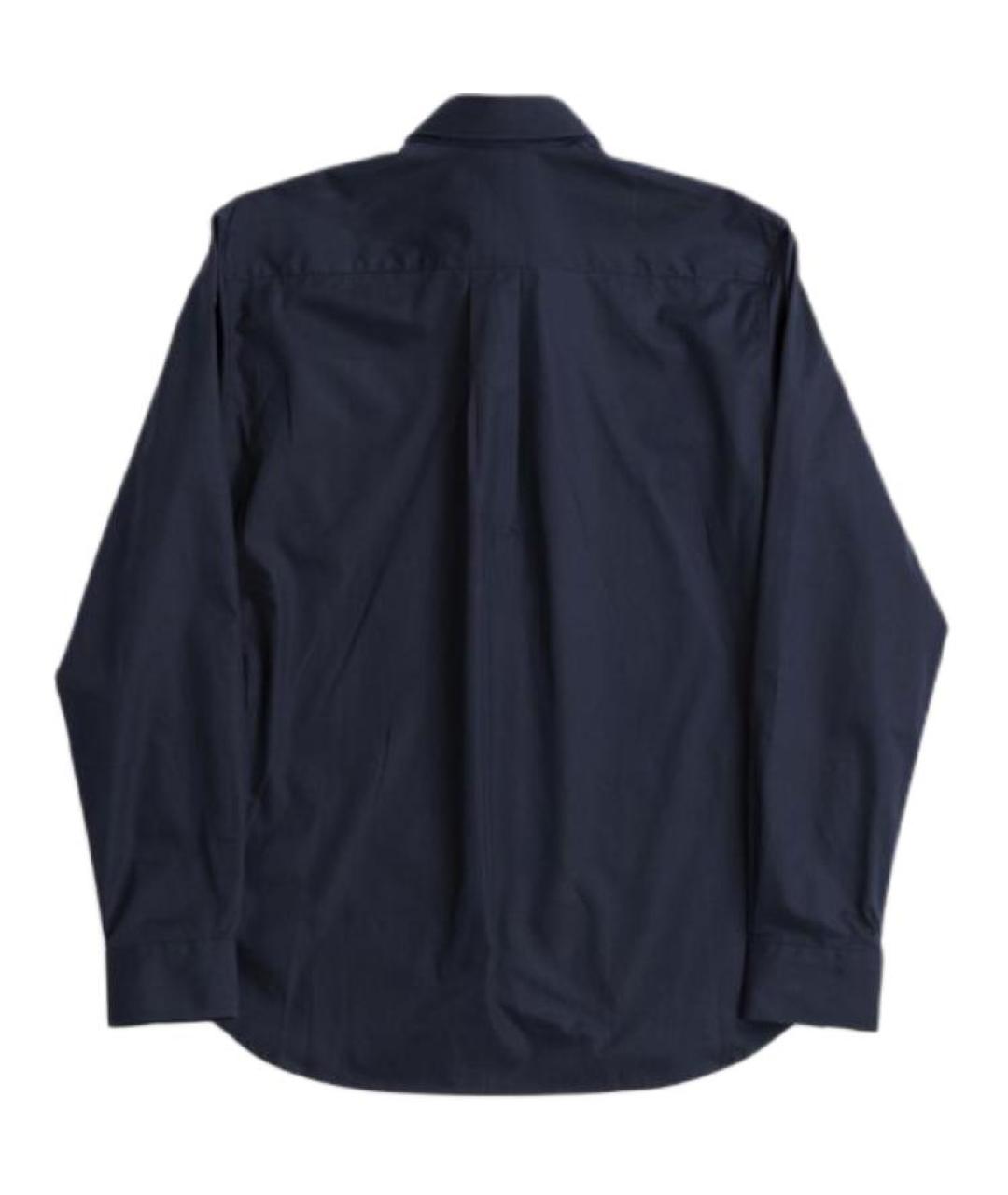 BURBERRY Темно-синяя хлопковая кэжуал рубашка, фото 5
