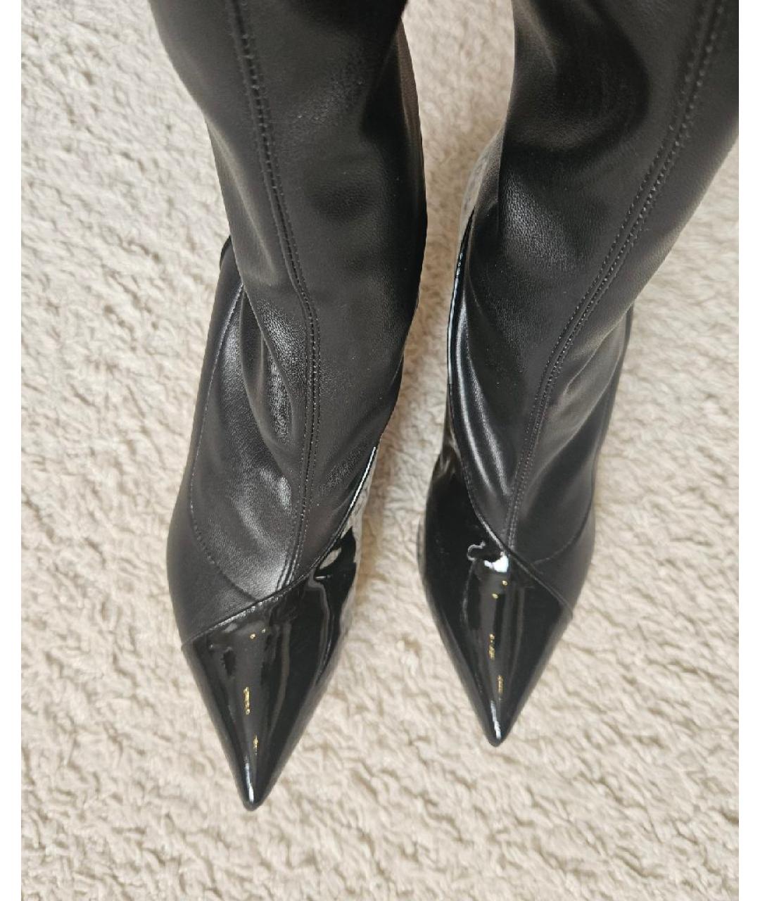 CASADEI Черные кожаные ботфорты, фото 3