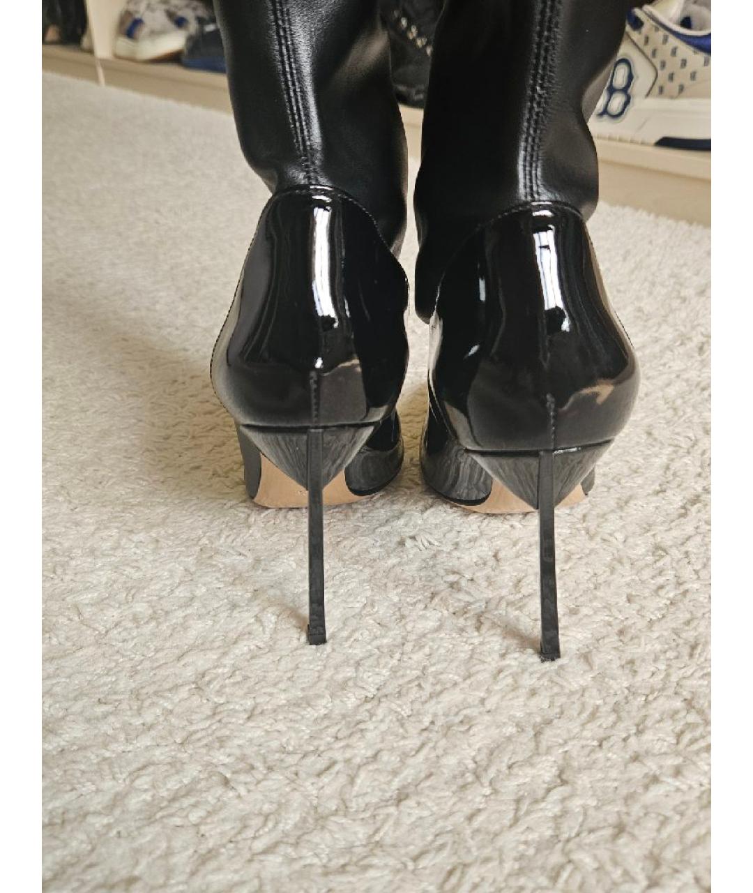 CASADEI Черные кожаные ботфорты, фото 4