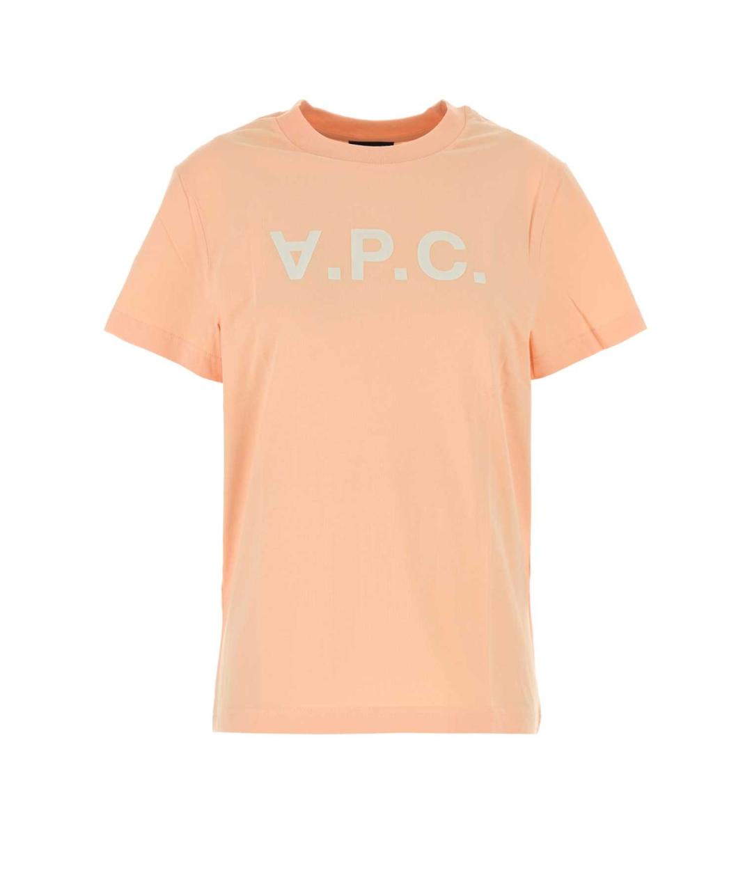 A.P.C. Оранжевая хлопковая футболка, фото 1