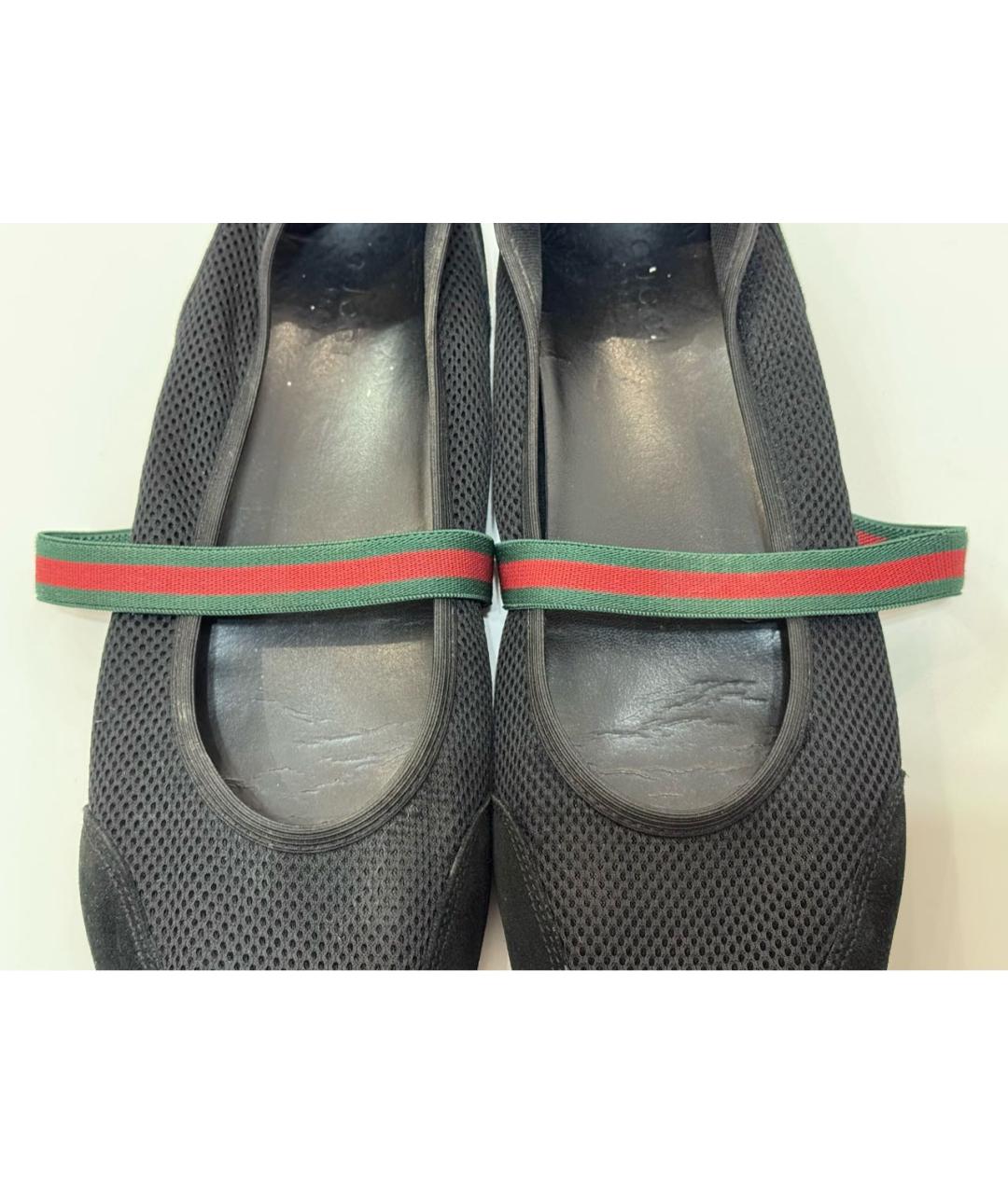 GUCCI Черные замшевые балетки, фото 8