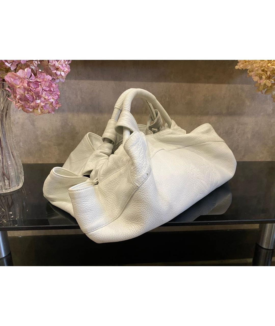 LOEWE Белая кожаная сумка тоут, фото 2