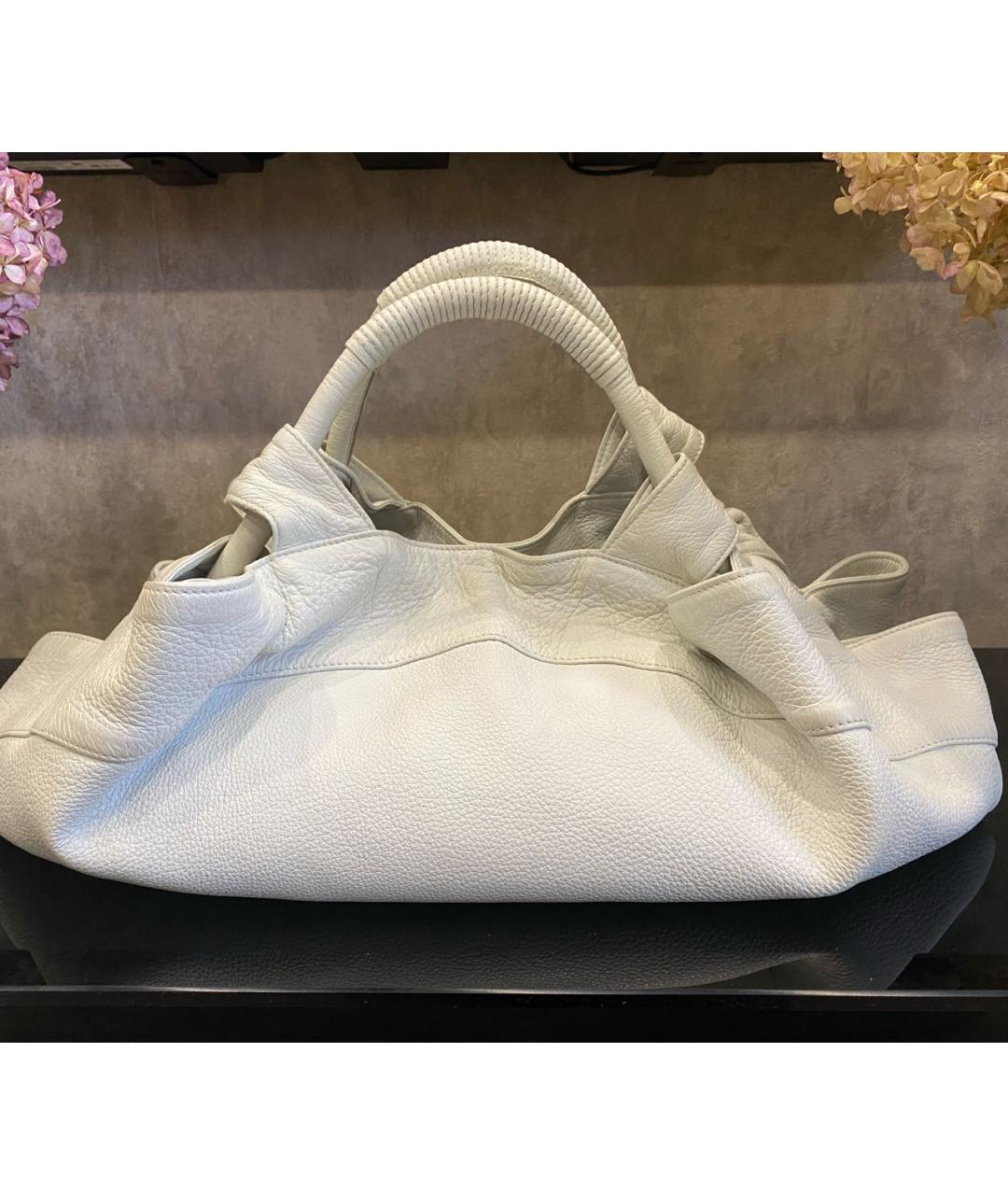 LOEWE Белая кожаная сумка тоут, фото 3