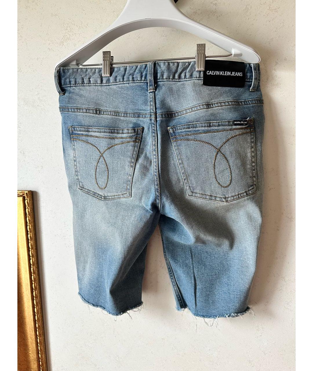 CALVIN KLEIN Голубые деним шорты, фото 2