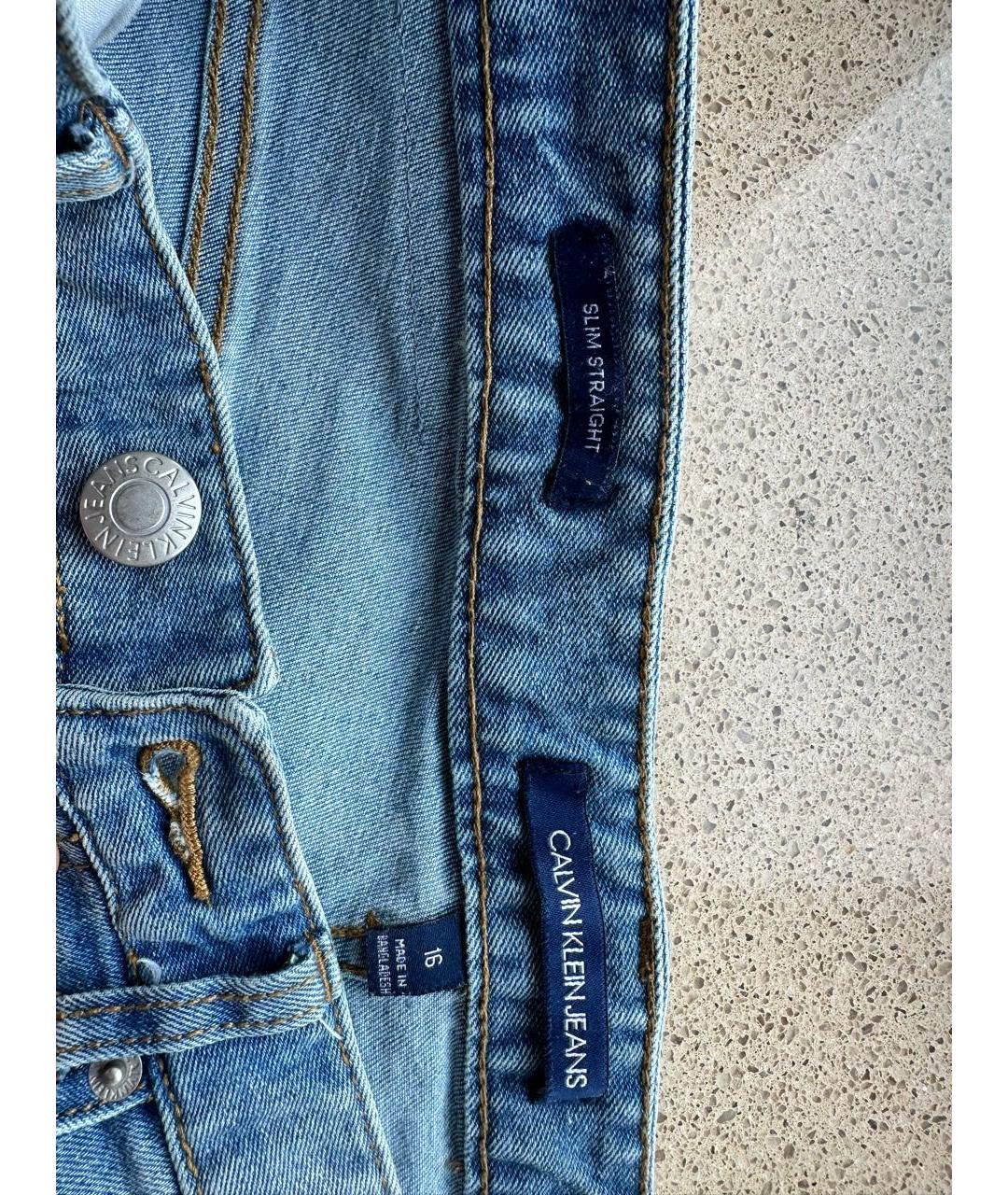 CALVIN KLEIN Голубые деним шорты, фото 3