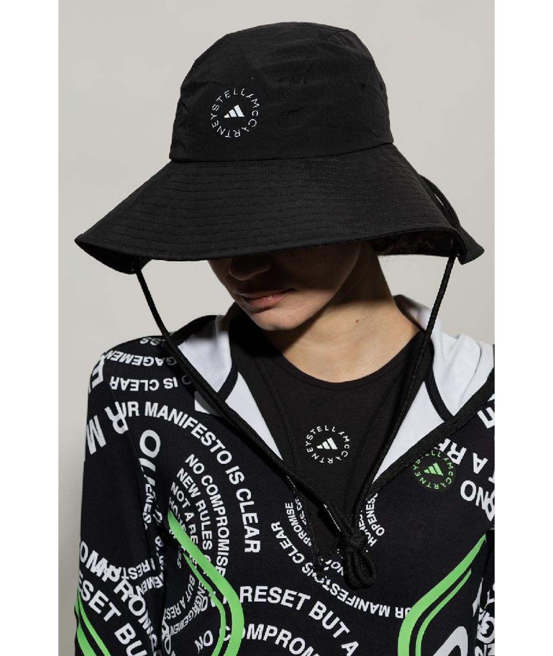 ADIDAS BY STELLA MCCARTNEY Черная синтетическая панама, фото 6