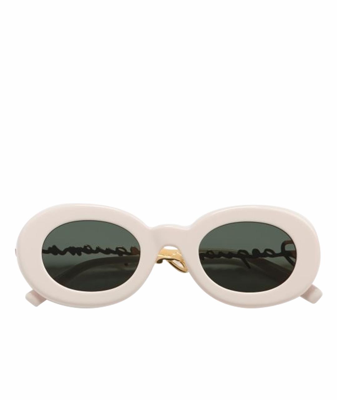 JACQUEMUS Бежевые металлические солнцезащитные очки, фото 1
