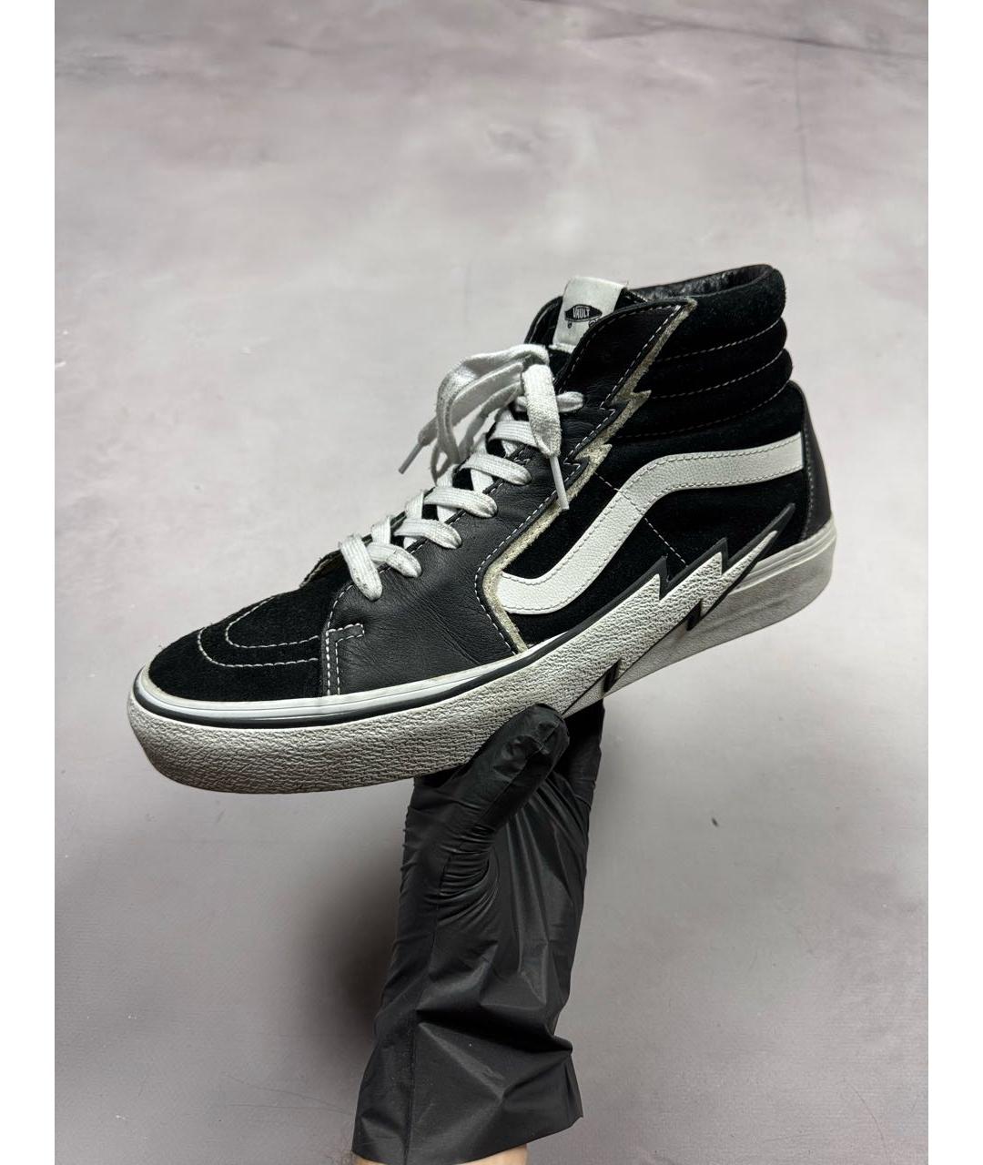 VANS Черные текстильные высокие кроссовки / кеды, фото 3