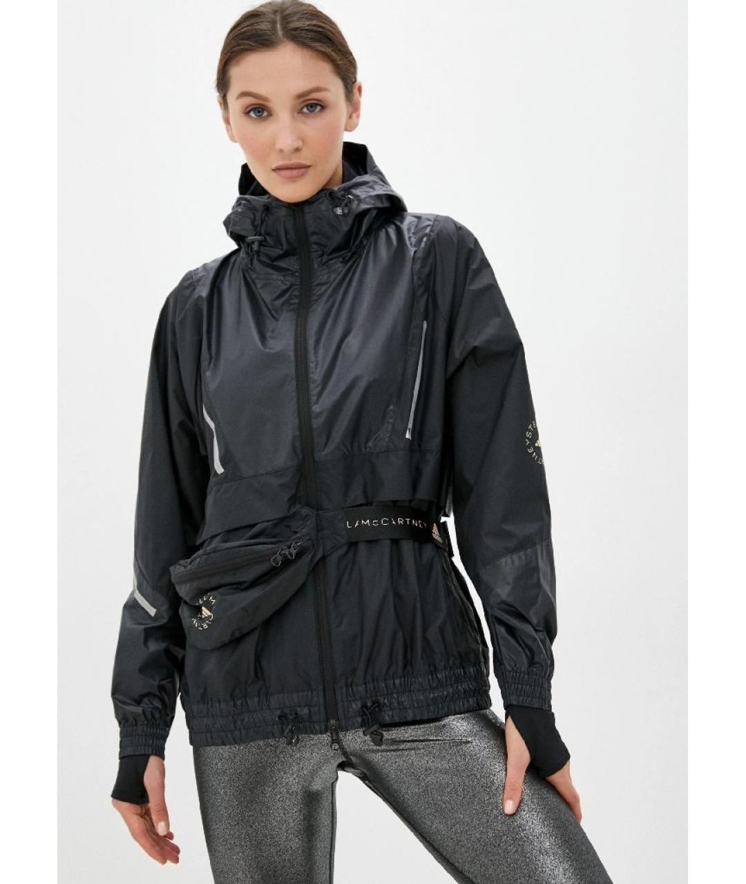 ADIDAS BY STELLA MCCARTNEY Черная полиэстеровая спортивная куртка, фото 2
