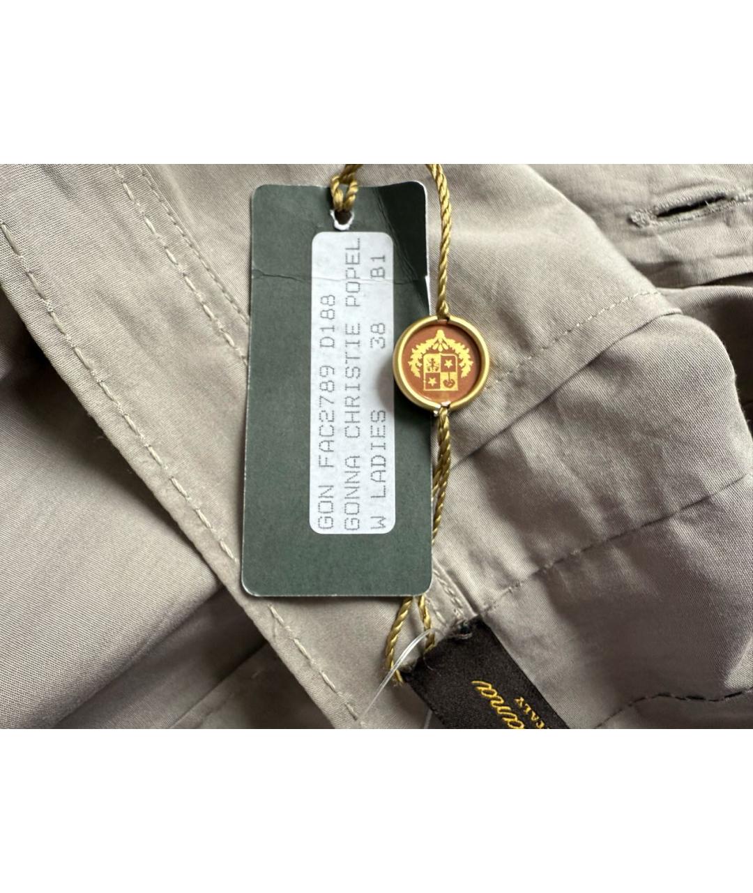 LORO PIANA Антрацитовая хлопковая юбка миди, фото 4