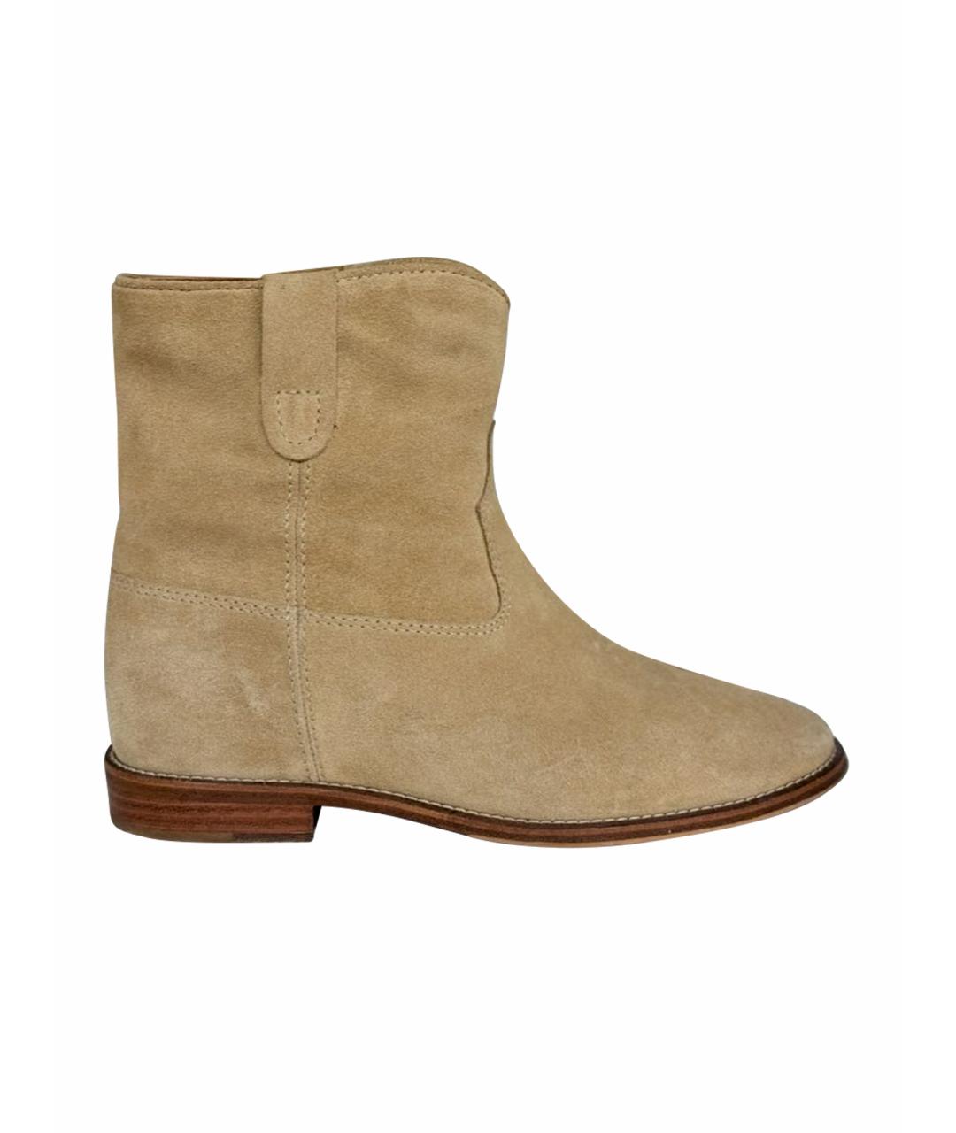 ISABEL MARANT Бежевые кожаные полусапоги, фото 1