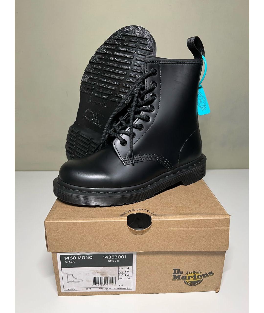 DR. MARTENS Черные кожаные ботинки, фото 7