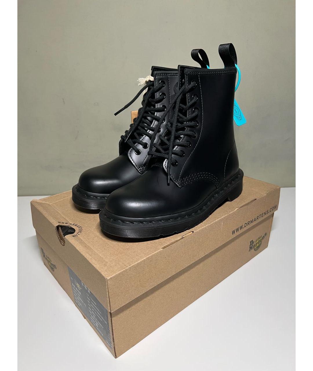 DR. MARTENS Черные кожаные ботинки, фото 2