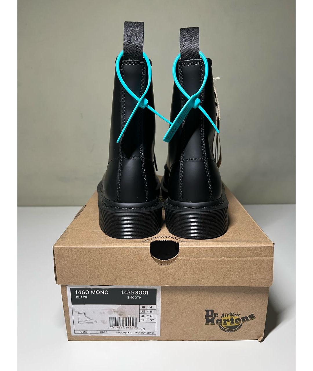 DR. MARTENS Черные кожаные ботинки, фото 3
