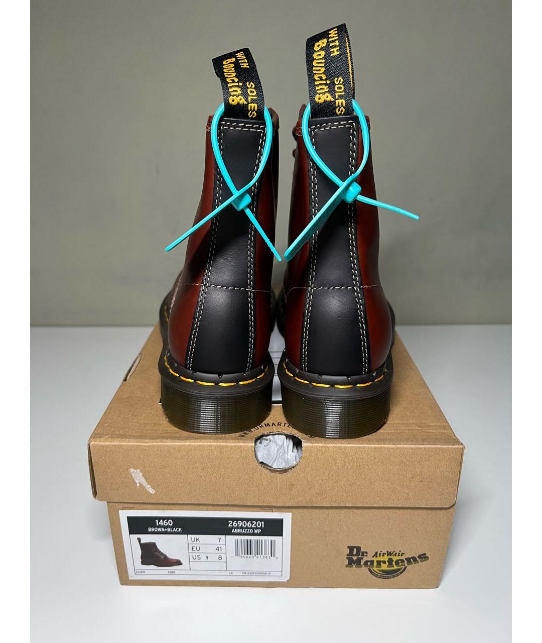 DR. MARTENS Бордовые кожаные высокие ботинки, фото 3
