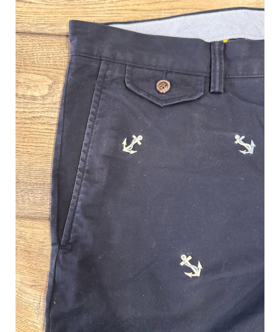 POLO RALPH LAUREN Темно-синие хлопковые повседневные брюки, фото 4