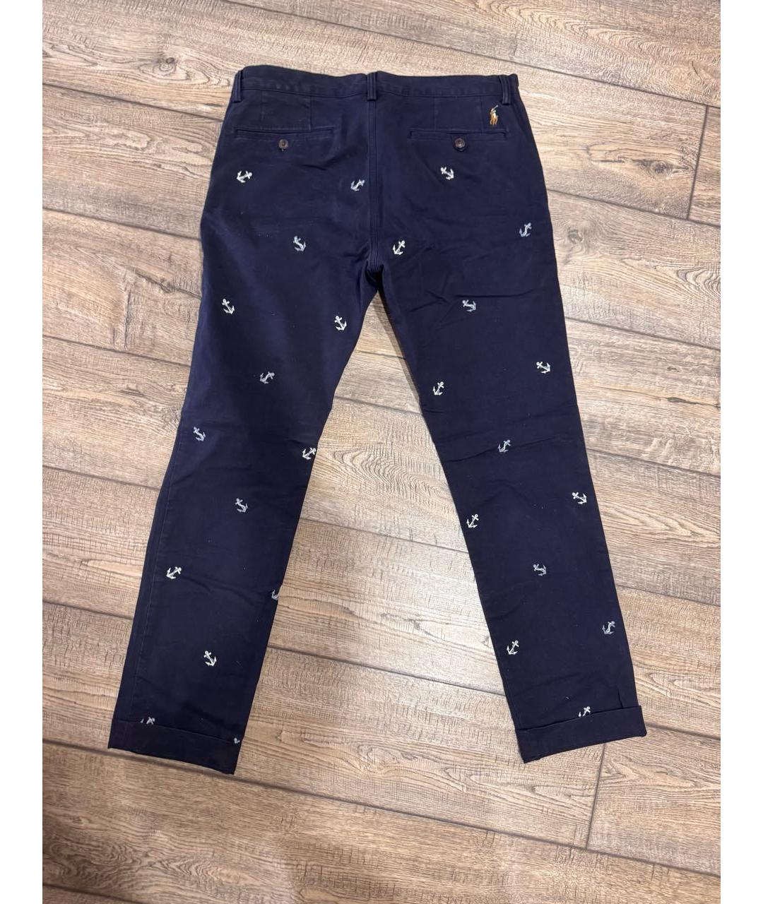 POLO RALPH LAUREN Темно-синие хлопковые повседневные брюки, фото 2