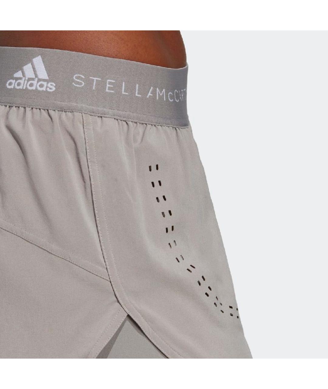 ADIDAS BY STELLA MCCARTNEY Серые полиэстеровые спортивные брюки и шорты, фото 6
