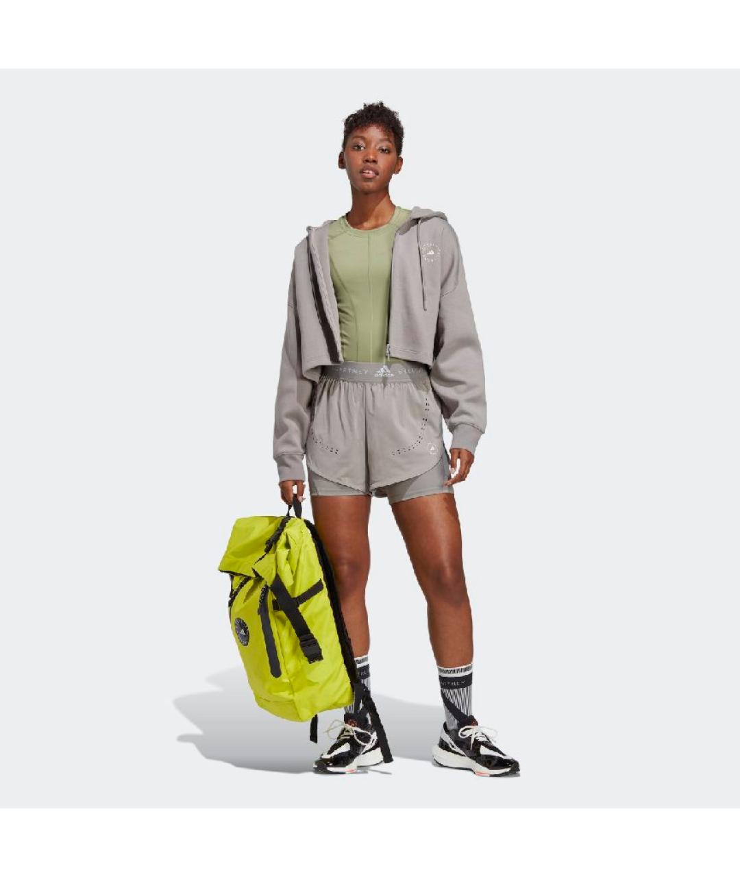 ADIDAS BY STELLA MCCARTNEY Серые полиэстеровые спортивные брюки и шорты, фото 3