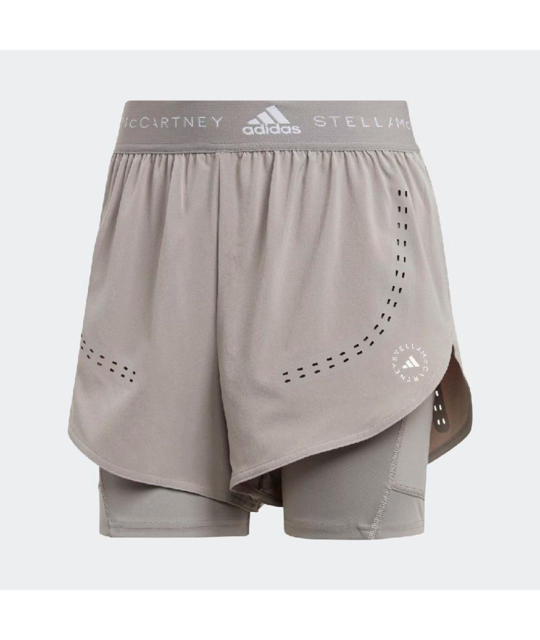ADIDAS BY STELLA MCCARTNEY Серые полиэстеровые спортивные брюки и шорты, фото 7