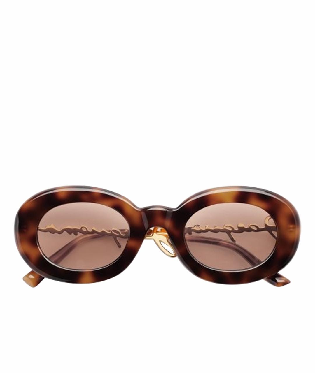JACQUEMUS Коричневые пластиковые солнцезащитные очки, фото 1