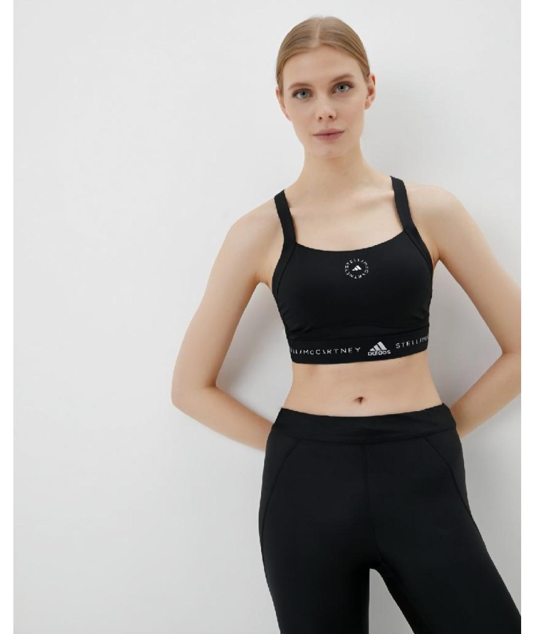 ADIDAS BY STELLA MCCARTNEY Черная полиэстеровая майка, фото 4