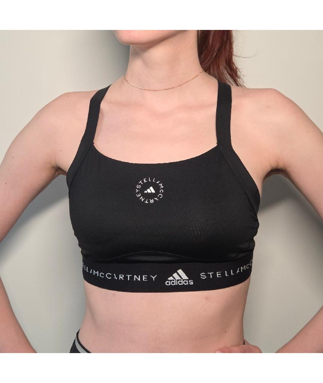 ADIDAS BY STELLA MCCARTNEY Черная полиэстеровая майка, фото 6