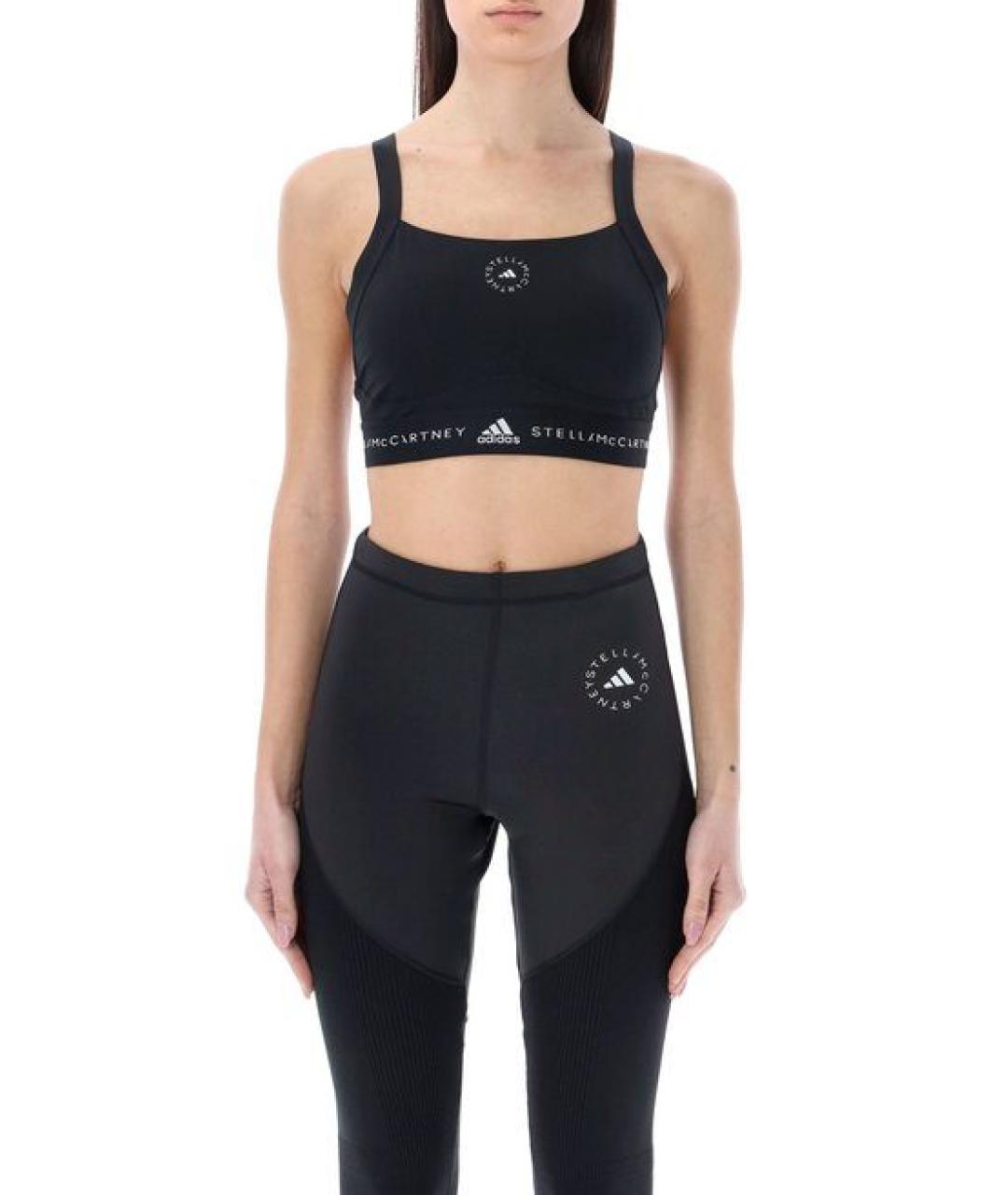 ADIDAS BY STELLA MCCARTNEY Черная полиэстеровая майка, фото 2