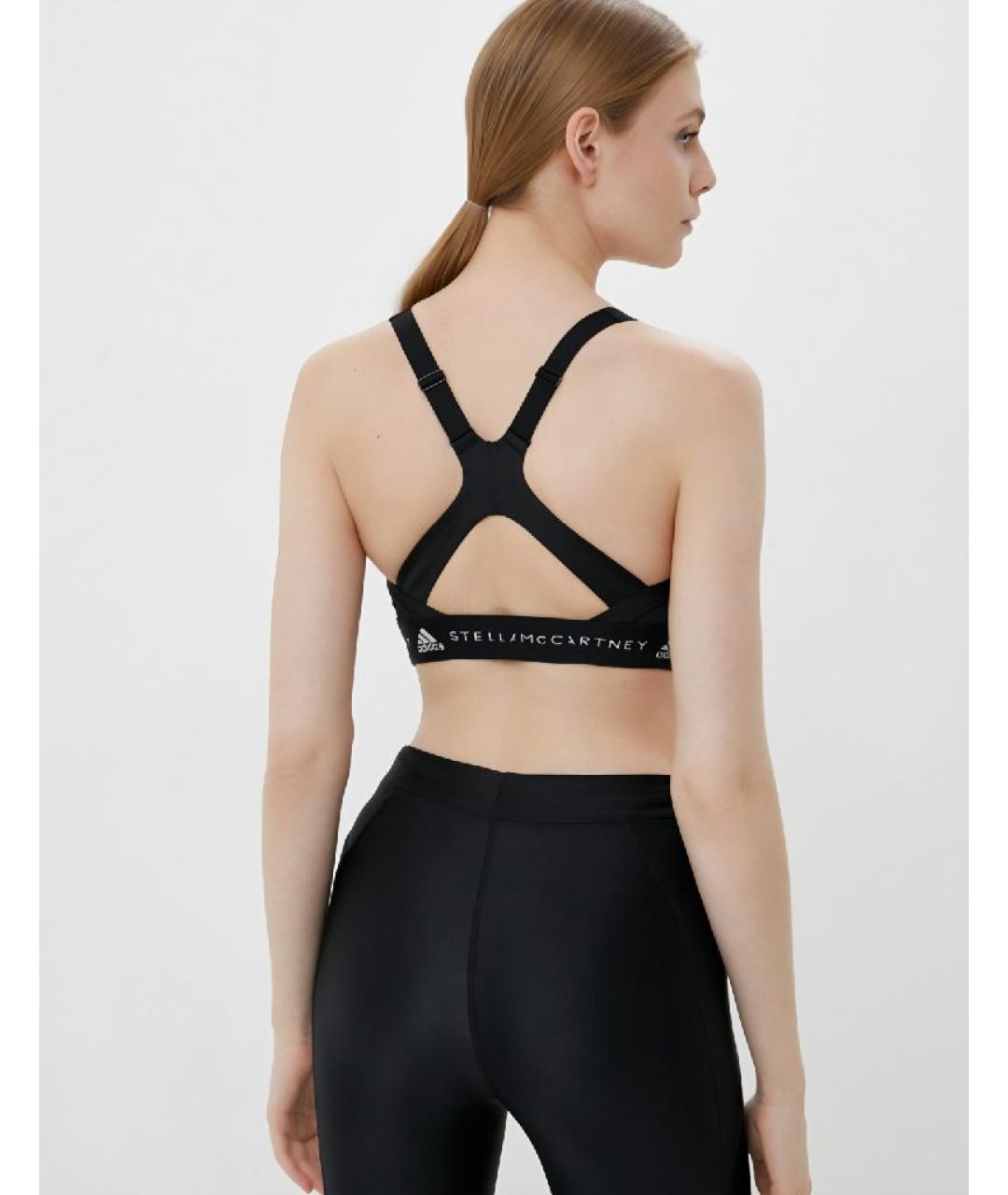 ADIDAS BY STELLA MCCARTNEY Черная полиэстеровая майка, фото 3