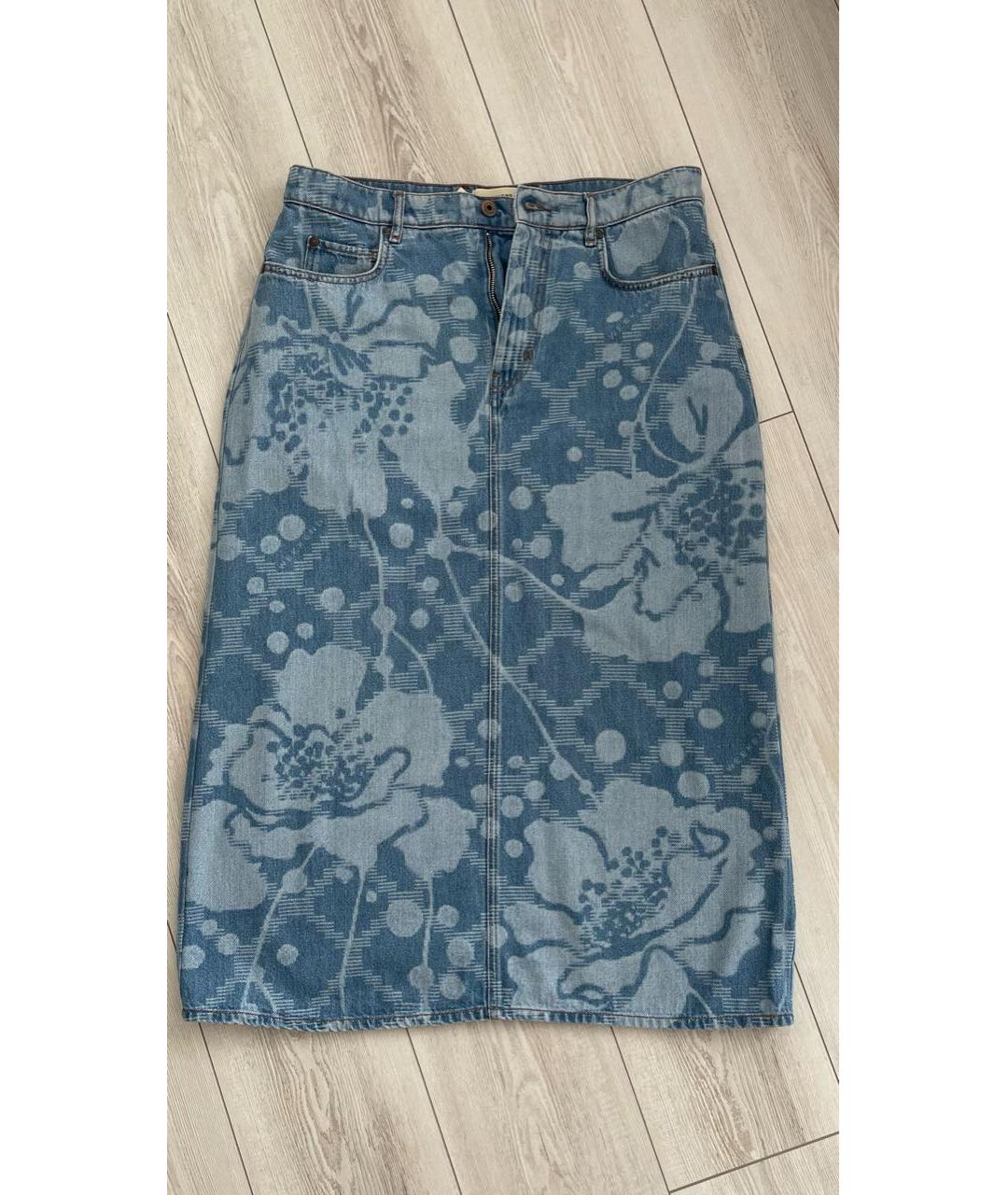 WEEKEND MAX MARA Голубая деним юбка миди, фото 6