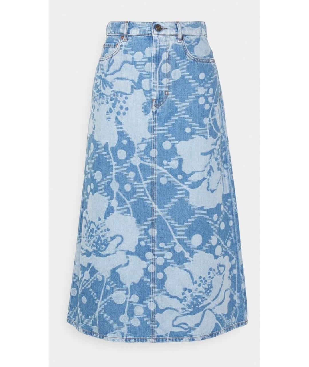 WEEKEND MAX MARA Голубая деним юбка миди, фото 9
