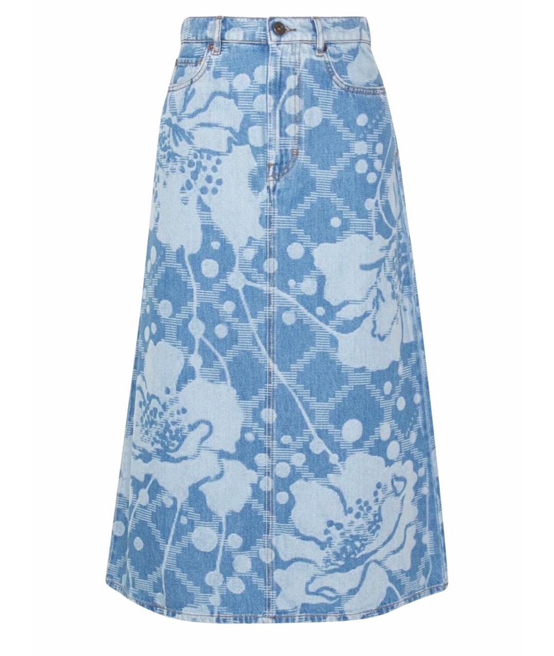 WEEKEND MAX MARA Голубая деним юбка миди, фото 1