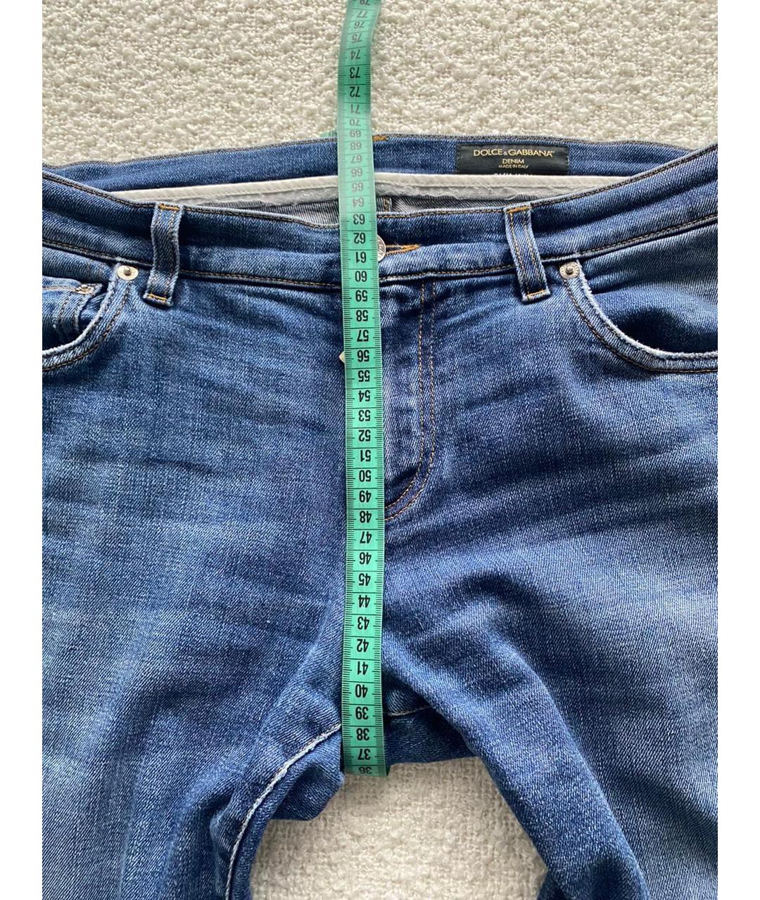 DOLCE&GABBANA Синие хлопковые джинсы скинни, фото 3