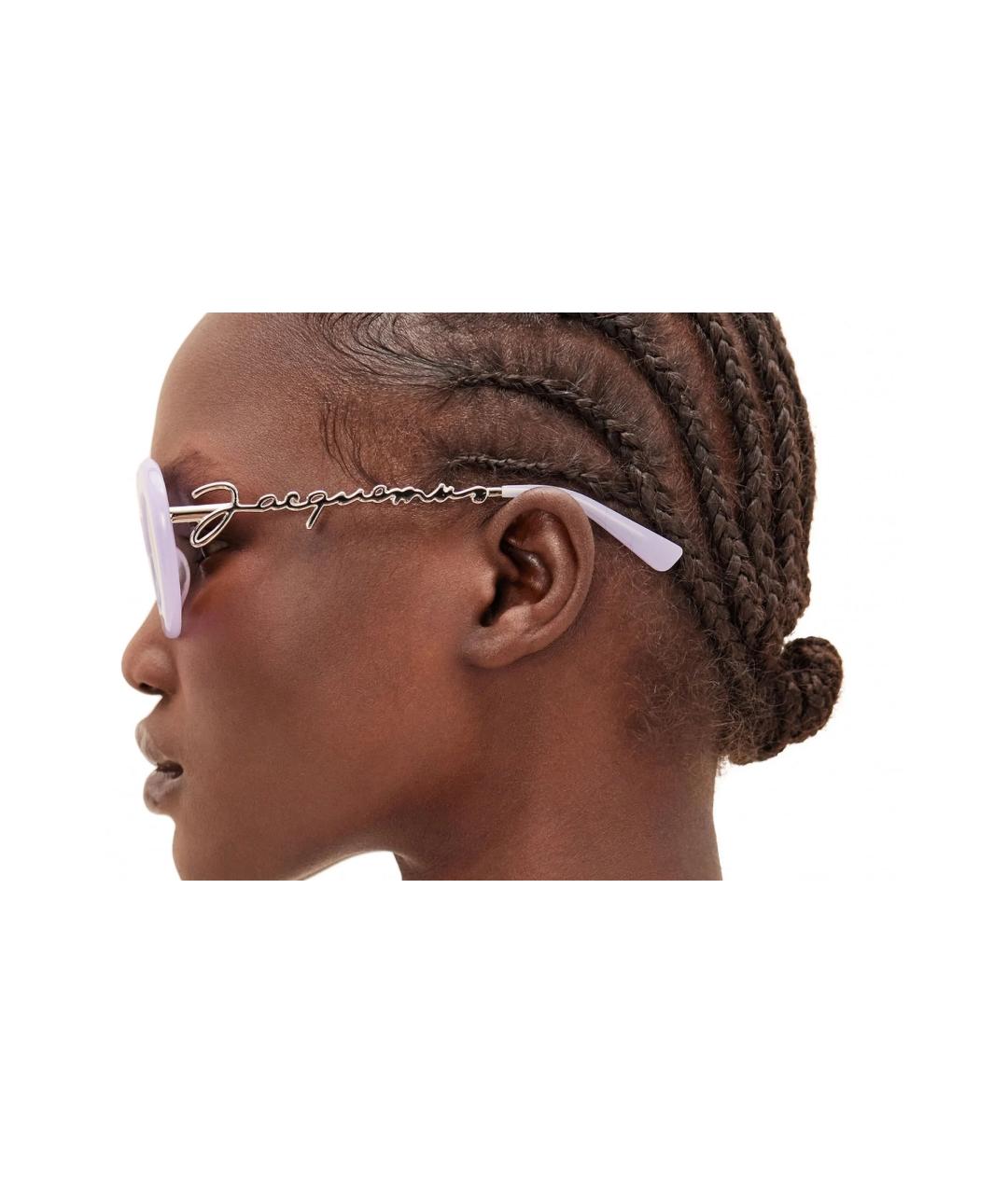 JACQUEMUS Фиолетовые пластиковые солнцезащитные очки, фото 6