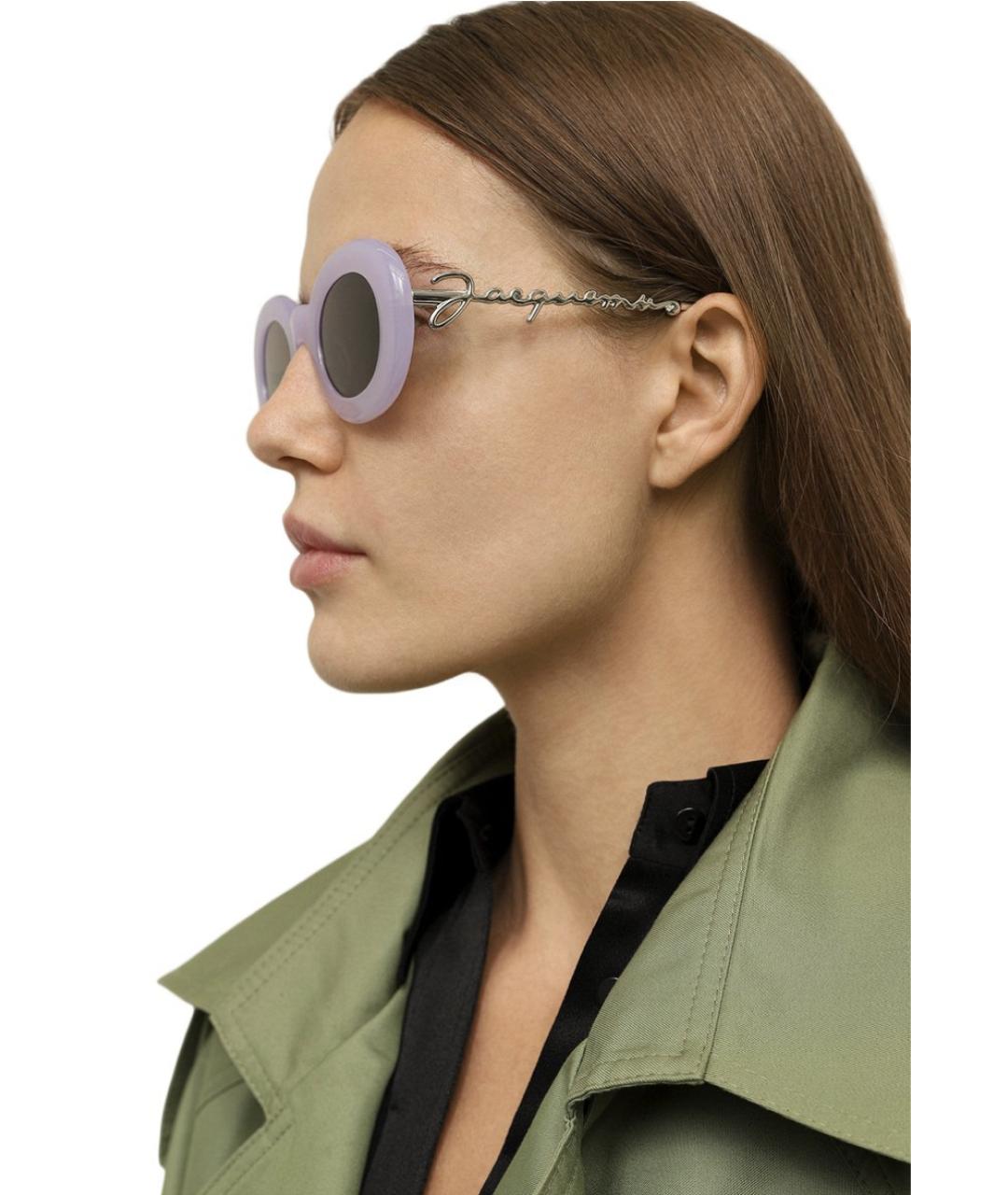 JACQUEMUS Фиолетовые пластиковые солнцезащитные очки, фото 4