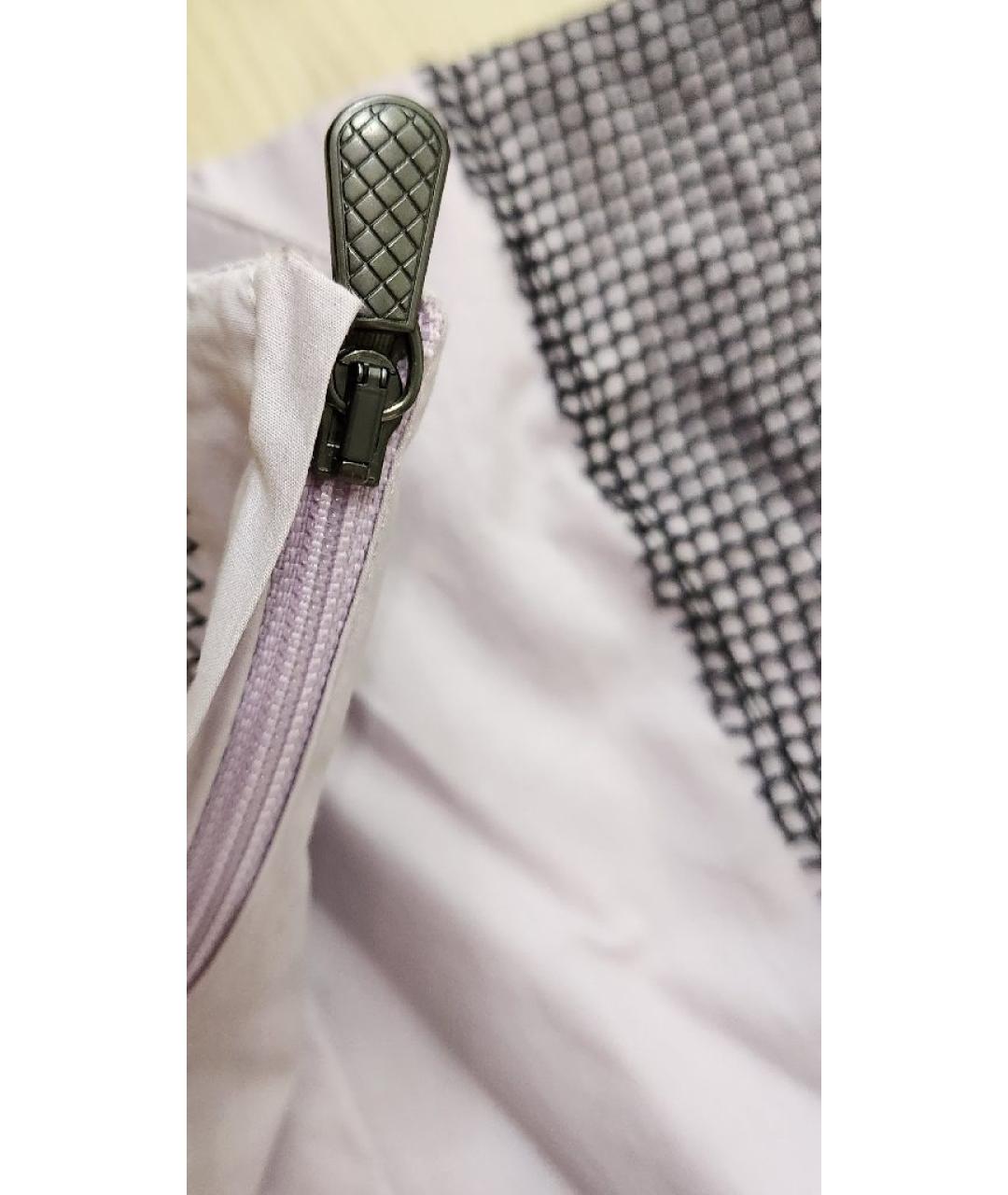 BOTTEGA VENETA Фиолетовая хлопковая юбка миди, фото 3