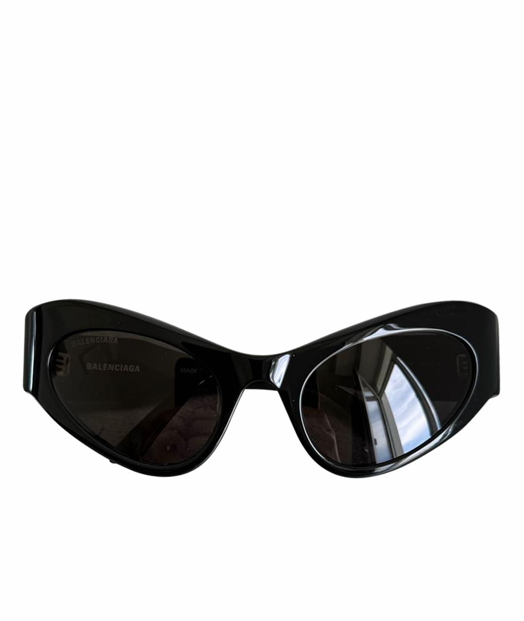 BALENCIAGA Черные пластиковые солнцезащитные очки, фото 1