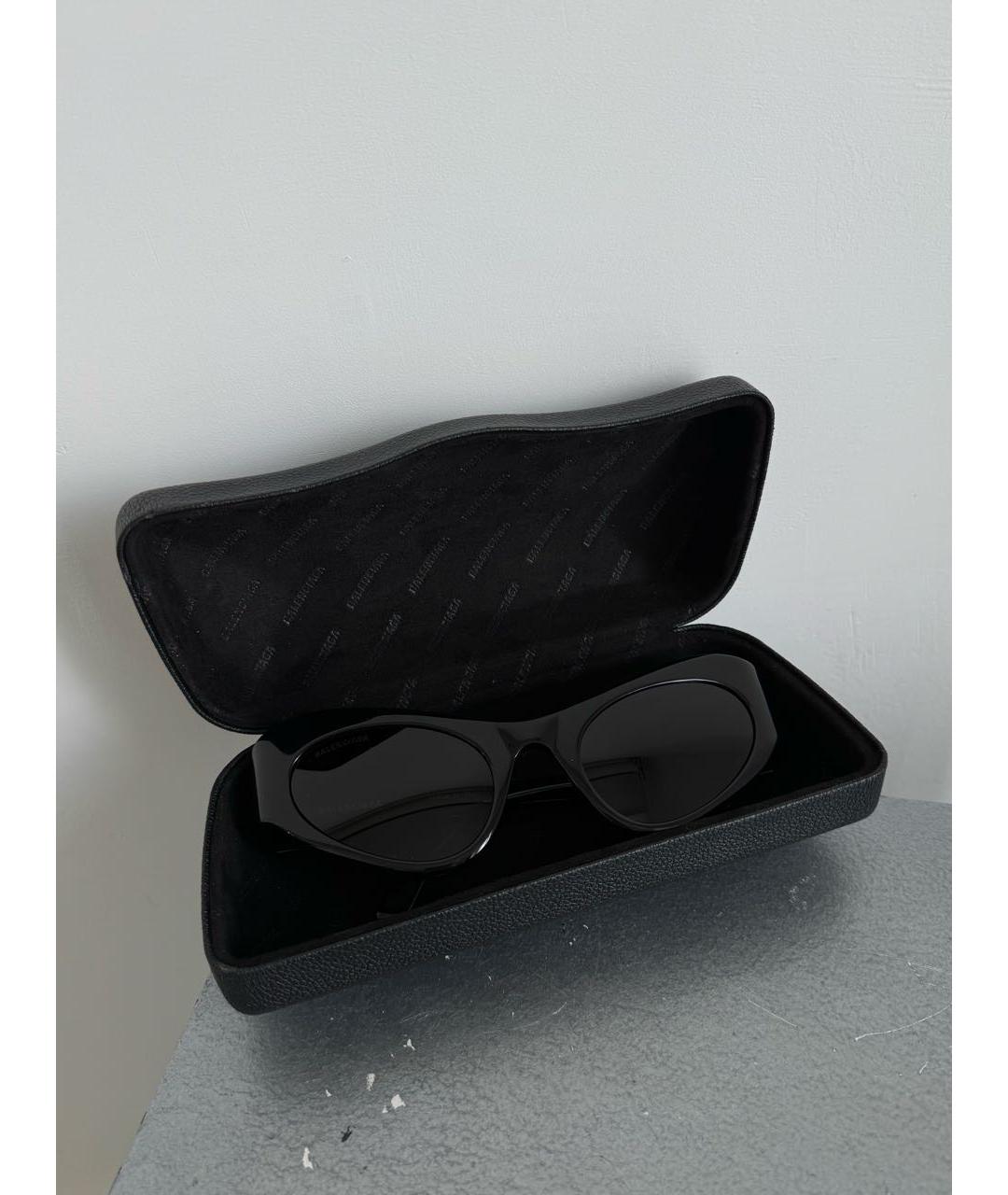 BALENCIAGA Черные пластиковые солнцезащитные очки, фото 5