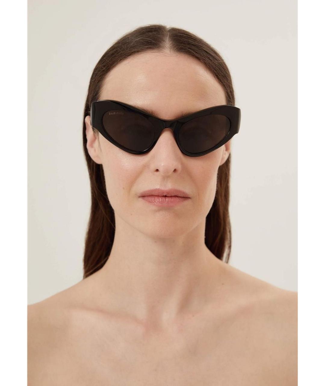 BALENCIAGA Черные пластиковые солнцезащитные очки, фото 8