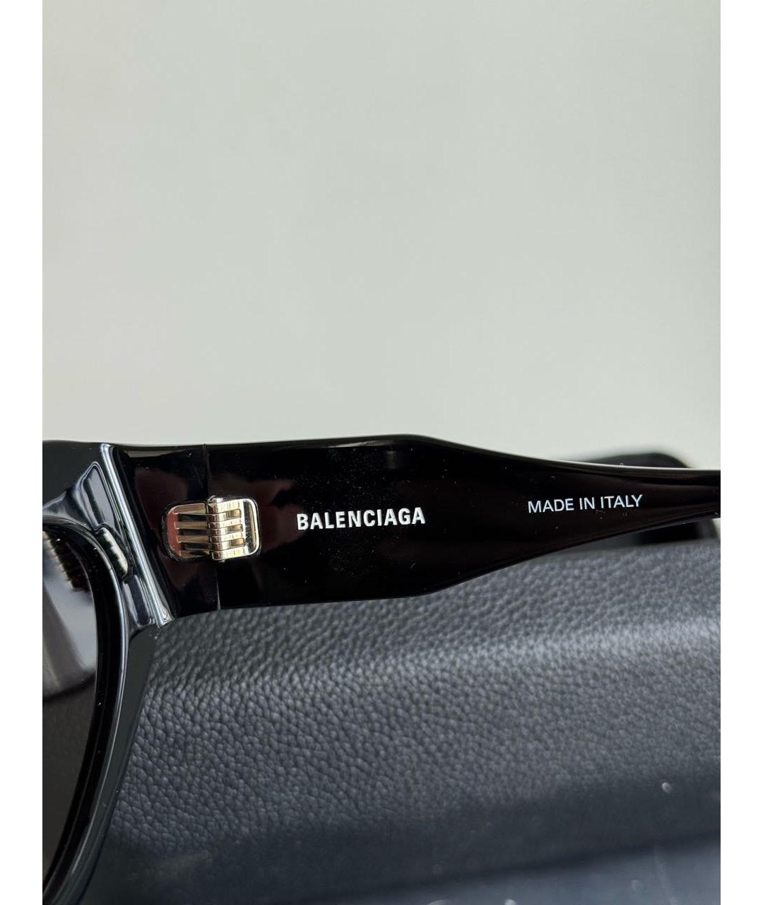 BALENCIAGA Черные пластиковые солнцезащитные очки, фото 7