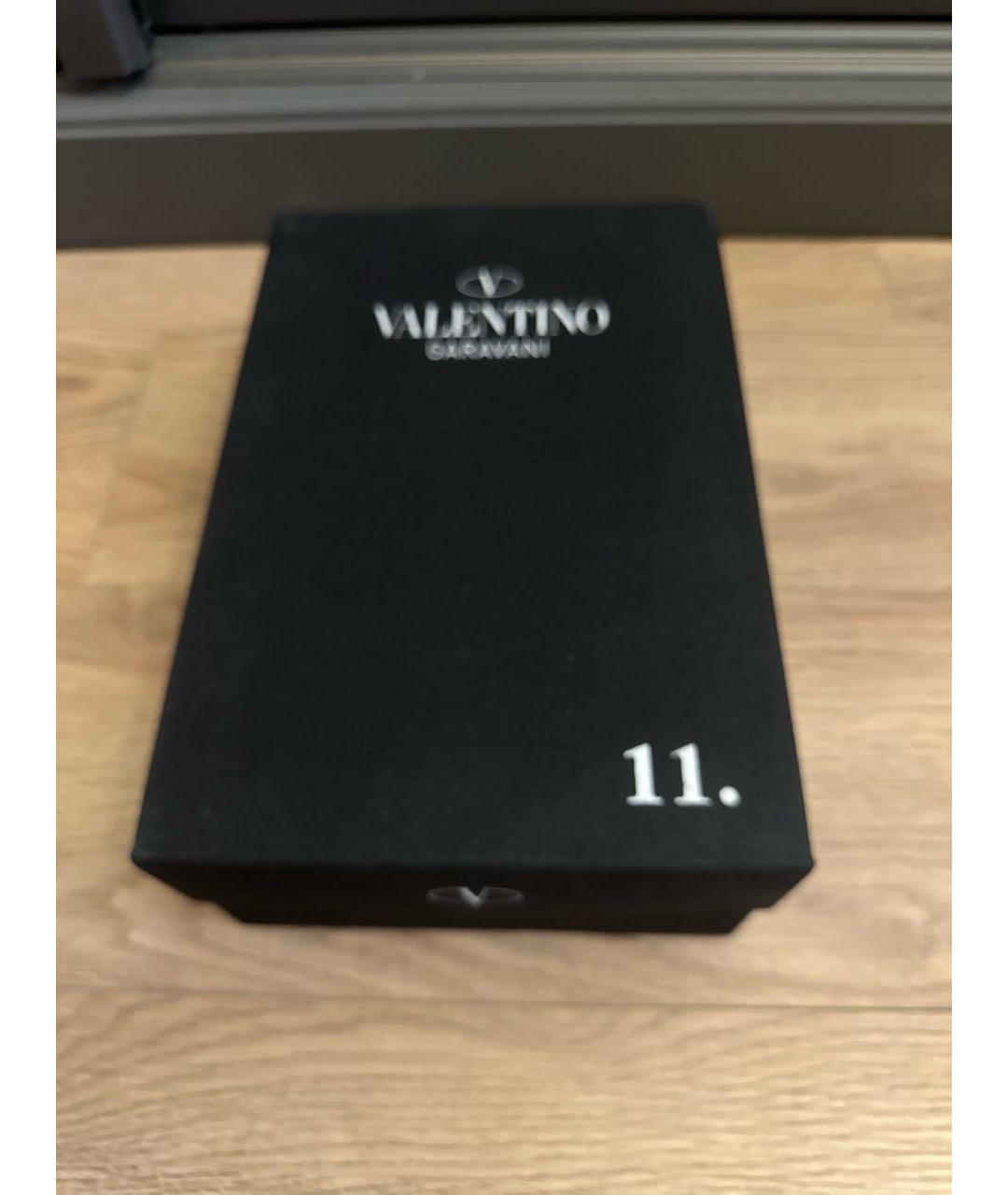 VALENTINO Черные кожаные кроссовки, фото 6